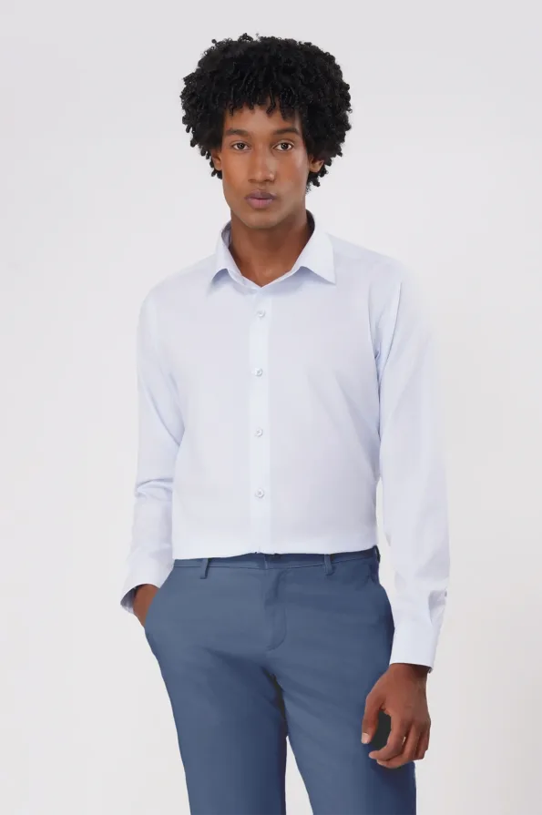 Derris Essential Classic Cotton Shirt - Crisp White