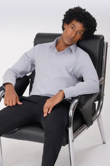 Derris Supreme Snow Cotton Light Grey Shirt