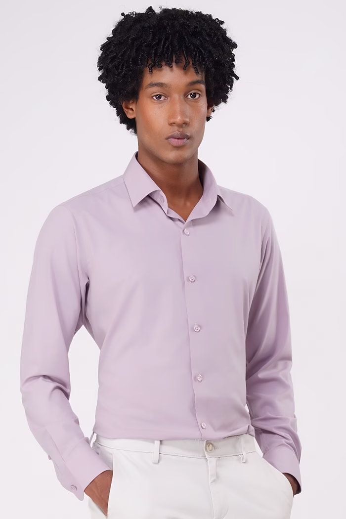 Derris Supreme Snow Cotton Lilac Shirt