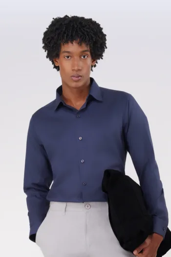 Derris Supreme Imperium Wrinkle-Free Shirt - Navy Blue