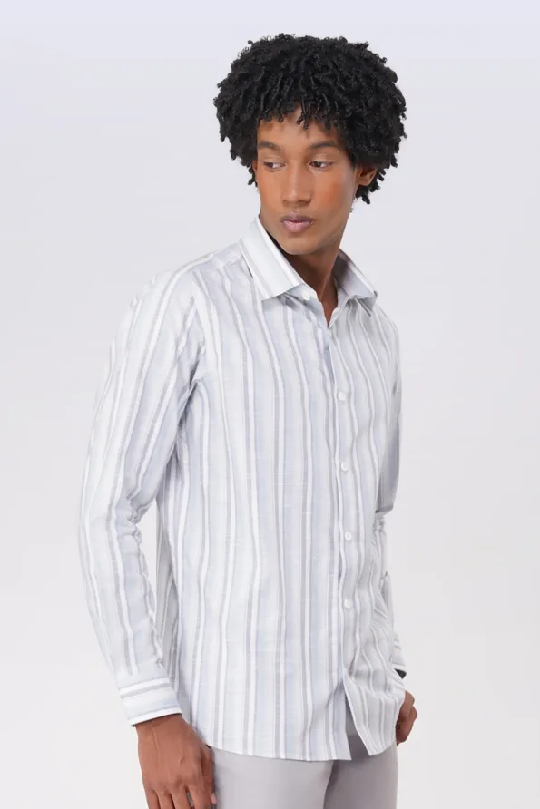 Classic Light Blue Striped Shirt