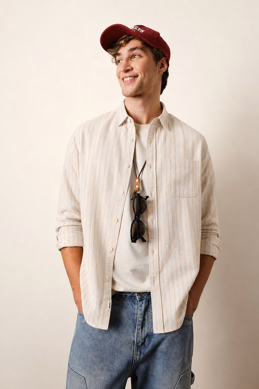Classic Striped Weaved Cotton Shirt